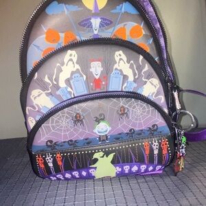 The Nightmare Before Christmas Glow Triple Pocket Mini Backpack